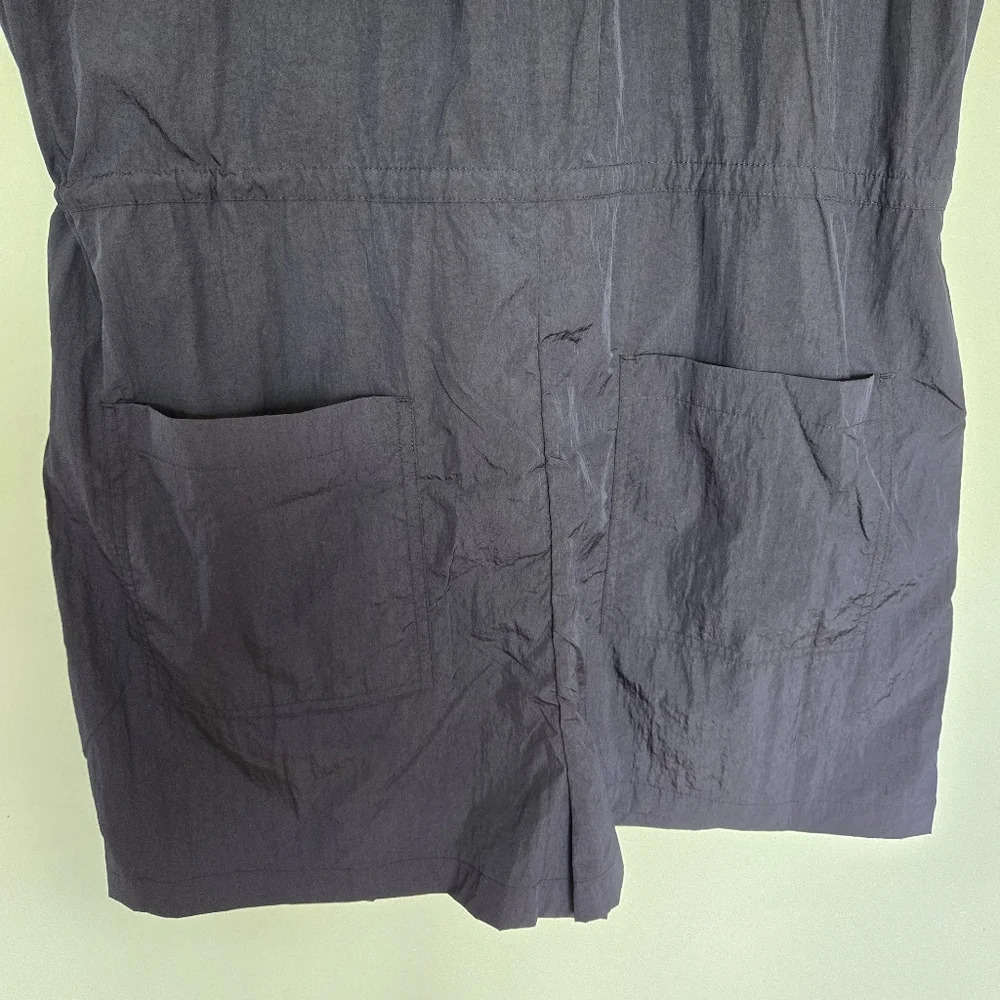 Sweaty Betty Anytime Short Sleeve Navy Romper 10 Athlesure Lightweight Casual - Picture 12 of 15